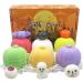 QINGQIU 6 Pack Halloween Pumpkin Bath Bombs with Squishy Toys - Ideal Halloween Treat Bags Gifts for Kids - Buy Online on SooperMarket.com