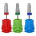 3PC Safety Nail Drill Set - Professional Polishing Tools for Acrylic & Gel Nails | Medium-Fine Coarse Bits (Silver) - Ideal for Nail Art & Care - Buy Online on SooperMarket.com