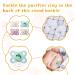 Vicloon Silicone Baby Dummy Pacifier Holder Clip Adapter - 12Pcs Transparent White - Buy Online on SooperMarket.com