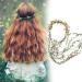 Delicate Flower Crown Ethnic Style Girls Cosplay Fairy Hair Hoop Bride Wedding Party Headband with Long Leaves Tassels - Buy Online on SooperMarket.com