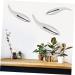 Cabilock Supplies Plastic Cm Plating Accessories DIY Wall Surface Decor Abs Silver Fish Abstract Mirror 13x3 cm Silver - Buy Online on SooperMarket.com