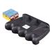 GAMESUN 4 Holes Cue Holder, Weighted Pool cue Holder with 4pcs chalks, cue Sticks Holder