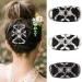 Kytpyi Double Clip Elastic Beaded Hair Combs 3PCS - Floral Hair Accessories for Women and Girls - Buy Online on SooperMarket.com