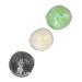 Zetiling 3pcs Konjac Facial Sponge Set Exfoliating Half Round Konjac Wash Flutter for Cleansing Black White Green Strong Absorption Suitable for Delicate and Sensitive Skin Herbal