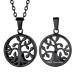 Prosteel urn chain personalized cross/Maria/life tree trailer necklace memorial ash pendant with 55cm/50cm chain chain stainless steel/18k gilded memory jewelry accessory 06 black not personalized