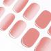 DANNI & TONI 28 Stickers Semi Cured Nail Wraps Soft Self-Adhesive Gel Nail Stickers Salon-Quality Gel Nail Polish Strips Manicure Stickers Set (Strawberry Daiquiri)