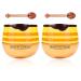 FREEORR 2Pcs Bee Balm Lip Balm Honey Pot  Bee Balm Sleeping Lip Mask Overnight 24HR Repair Lip  Moisturizing Lip Mask Bee Balm Lip Balm with Wand  Hydrate and Nourish Prevent Dry and Chapped Lips Lip Scrubs Exfoliator A-...