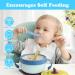 Vicloon Baby Fork and Spoon Set 4Pcs Silicone Spoon Baby Weaning Spoon Set Self Feeding Utensil Easy Grip Soft Baby Spoon Toddler Cutlery Kit for Infant Toddler Children First Led Training Weaning Blue/Green/Grey/Khaki - Buy Online on SooperMarket.com