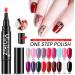 LICHENGTAI One Step Gel Nail Polish Pen 3 in 1 Nail Polish Pen UV Nail Gel Painting Pen No Base Top Coat Need Nails Art Tool Soak Off Gel Ideal for Home and Professional Manicure 086 - Buy Online on SooperMarket.com
