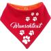 Small grately bilateral multicolor dogs turning cloth (FB: red-orange) (size 1- HU 27-30 cm) with your desired text size 1- neck circumference 27- 30 cm red-orange