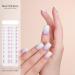 Semi Cured Gel Nails Strips - 20 Stickers Nail Wraps Soft Self - Solid Purple Full Wraps Nail Polish Stickers French Style (French Simple Style) Gradient Violet - Buy Online on SooperMarket.com