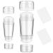 Junebrushs 2 set Double -sided nail stamp clear French nails stamp silicone nail art stammer with scratch nail design accessories for French manicure nail art double head