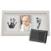 Govvay Baby Handprint and Footprint Photo Frame Kit for Newborn Girls and Boys Baby Shower Gifts Memorable Keepsake Box Decorations for Christmas and Birthday Party White