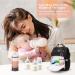 Vicloon Baby Milk Powder Dispenser 4-Layer Portable Storage Container - Gray & Pink | Stackable Pots for Kids Snacks, 120ml per Layer - Buy Online on SooperMarket.com
