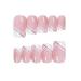 French Short False Nails - Pink Hypotenuse Square Press On Nails for Women & Girls | 24pcs Gift Set for Parties - Buy Online on SooperMarket.com