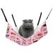 Large Hanging Cat Hammock Bed for Cage or Chair | Pet Hammock with Adjustable Strap | Reversible 2 Sides Soft Pet Bed for Kitten, Ferret, Bunny, Rabbit, Rat or Other Small Pet (22.818.5in) C Style