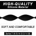 Ultra Black Silicone Solo Loop Band for Apple Watch 38/40/41MM - Elastic Sport Strap for iWatch Series 1-8, SE - 5.6-5.8 Size - Stretchy and Compatible - Buy Online on SooperMarket.com