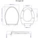 Hibbent Premium One Click Elongated Toilet Seat with Cover - Easy Installation, Quick-Release, Soft Closed - Stable Hinge Design - 18.5'' White Color - Buy Online on SooperMarket.com