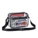 Clear Crossbody Messenger Shoulder Bag Stadium Approved Suitable for Work, Travel, Workout, Concert or Sporting