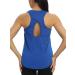 Aeuui Workout Tops for Women Racerback Tank Top Athletic Yoga Tops Exercise Running Shirts Gym Clothes Dark Blue Medium