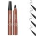 Waterproof Natural Eyebrow Pencil Precision Eyebrow Pencil Natural Fine Stroke Microblade Eyebrow Pencil Create Natural Eyebrows Easily Beautiful and Long-Lasting Waterproof Eyebrow Pencil Reddish Brown