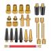 mamakoi 21PCS Brass Presta Schrader Valve Adapter Tools, Ball Pump Needle, Bike Tire Valve Pump Adapters, Pump Tools, Presta Valve Adapter Bike Pump Accessories Fit for Bike Gym Balloon Toy Pump