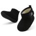JOINFREE Baby Girls Boys House Shoes Baby Slippers with Non-Slip Rubber Sole Toddlers Cozy Home Booties 6/6.5 UK Child Black