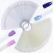 Hedmedum 100 PCS False Nail Art Tips Nail Display Sticks Polish Gel Salon Display with Metal Split Ring Color Swatch Sticks Gel Polish Practice Tools(Clear & White) Clear + White