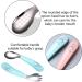 4PC Baby Cutlery Set - Stainless Steel Curved Spoons & Forks for Toddlers - Self-Feeding Baby Utensils in Blue & Pink - Buy Online on SooperMarket.com