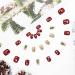 Brishow Christmas False Nails - Snow Press on Nails with Christmas Tree & Antler Design - Short Red Fake Nails for Women and Girls (24pcs) - Buy Online on SooperMarket.com