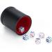 Vuwuma Felt Lined Professional Dice Cup Set - Includes 6 Quiet Dice for Yahtzee Game - Buy Online on SooperMarket.com