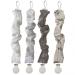 Mimuselina 4 -pack pacifier chain with a metal clip for babies - pacifier strap for hanging out of snipper - pacifier clip made of fabric (neutro)
