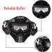 Independent Tactical Paintball Mask for Airsoft BB Hunting CS Game - Impact Resistant Full Face Gear with Goggles for Outdoor Activities - Black/Clear Lens - Buy Online on SooperMarket.com