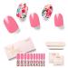 Nailog UV gel nail film - nail film UV hardening 20 pieces - spring flowers - nail ticker Self -adhesive gel strips for manicure in salon quality (season)