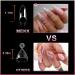600PCS Clear Short Stiletto Nail Tips - Acrylic False Nail Tips for Salons & DIY Nail Art - 10 Sizes - Buy Online on SooperMarket.com