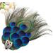 Piokio 10-12 Inch Natural Peacock Feathers Bulk - 50pcs for DIY Craft, Wedding, Mardi Gras Decor - Buy Online on SooperMarket.com