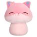 Mewaii 14'' Soft Pink Fox Mushroom Pillow Stuffed Animal Plush Plushie Squishy Toy - Cuddly Fox Plush for Kids Pink Fox 14 Inch