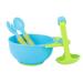 HOSIS Infant Freshfood Mash Bowl Lightweight Baby Food Masher Bowl for Home(Blue and green mixed color)