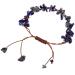 TENDYCOCO stone bracelet bracelets aesthetic bracelets adjustable bracelet natural adjustable rope stone bracelets agate birthday present Miss to weave crystal gravel beaded gravel crystal