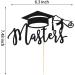 Arthsdite 1Pc Masters Cake Topper 2024 Graduation Cake Topper Congrats Grad Cake Decorations Masters Graduation Party Decorations Supplies - Black Glitter Black Masters Cake Topper - Buy Online on SooperMarket.com