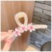 Crystal Flower Hair Barrettes Floral Rhinestone Claws Vintage Large Hair Clips Accessories for Women Girls (Pink)