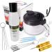 Airbrush Cleaner Kit With Brush Cleaner Solution - Ultimate Airbrush Cleaning Kit  Holder  and Pot for Efficient Cleaning of Airbrushes - Glass Clean Pot Cleaning Jar Airbrush Cleaning Kit with Cleaner