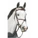 Henri de Rivel Pro Mono Crown Raised Figure 8 Bridle with Rubber Reins Australian Nut Horse