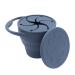 BapronBaby Silicone Collapsible Snack Cup (Navy) - 100% Food Grade Silicone - BPA  Phthalate  and Latex Free - Dishwasher Safe - 6 Months+