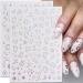 Dornail Aurora Silver Star Moon Planet 3D Holographic Nail Stickers - 6 Sheets | Self-Adhesive DIY Nail Art Decals - Buy Online on SooperMarket.com