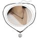 Oralgos Adjustable Black Cord Necklace with Heart Trailer | Stylish Braided Rope & Alloy Chain for Men & Women - Buy Online on SooperMarket.com