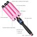 Professional 3 Barrel Curling Iron Hair Waver - 1 Inch Ceramic Curler with LCD Display (Pink) | Perfect for Gorgeous Waves | International Shipping Available - Buy Online on SooperMarket.com