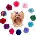 JpGdn 24 Pcs Dog Hair Bows Flowers with Rubber Bands Handmade Topknot Hair for Small Medium Puppy Doggies Kitten Cats Grooming Accessories - Buy Online on SooperMarket.com
