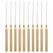 Gobesty 10pcs Hair Extension Loop Needle Threader Pulling Hook Tool and Beading Device Tool for Hair or Feather Extensions