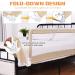 Costzon Double Sided Bed Rail Guard  2 Pack  Extra Long Swing Down Safety Guard w/ Straps  Folding Baby Bedrail for Kids Twin Double Full Queen King Mattress  Beige 59 Inch Beige 59 inch (Pack of 2) - Buy Online on SooperMarket.com